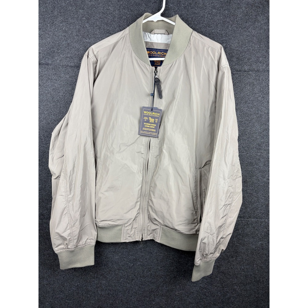 Woolrich John Rich & Bros Mens Shore Bomber Jacket Tan XL WS1063 NEW